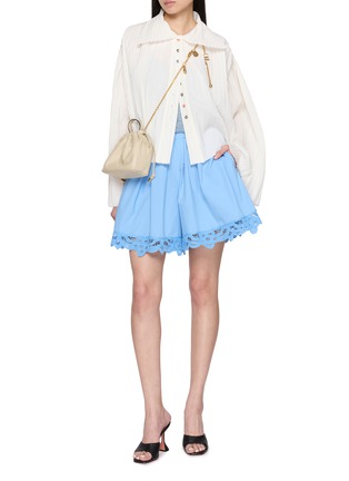 Figure View - Click To Enlarge - EENK - Pleated Cape Layer Button Up Shirt