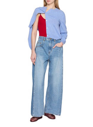 Figure View - Click To Enlarge - EENK - Classic Wide Leg Jeans