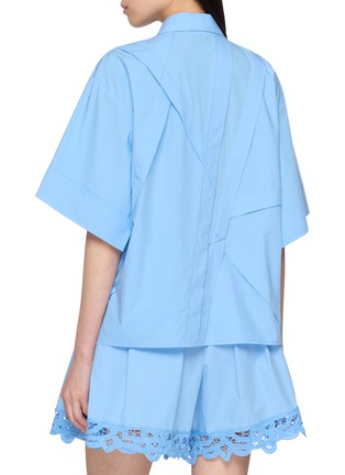 Back View - Click To Enlarge - EENK - Short Sleeve Origami Panel Shirt