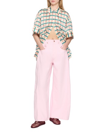 Figure View - Click To Enlarge - EENK - Classic Short Sleeve Button Up Shirt