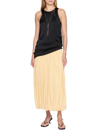 Figure View - Click To Enlarge - TOTEME - Gathered Bubble Hem Midi Skirt