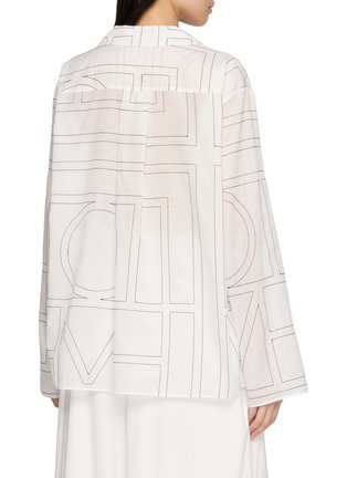 Back View - Click To Enlarge - TOTEME - Monogram Pyjama Top