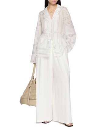 Figure View - Click To Enlarge - TOTEME - Monogram Pyjama Top