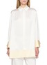 Main View - Click To Enlarge - TOTEME - Contrast Cuff Oversized Tuxedo Shirt