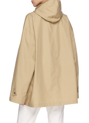 Back View - Click To Enlarge - TOTEME - Technical Scarf Hooded Jacket