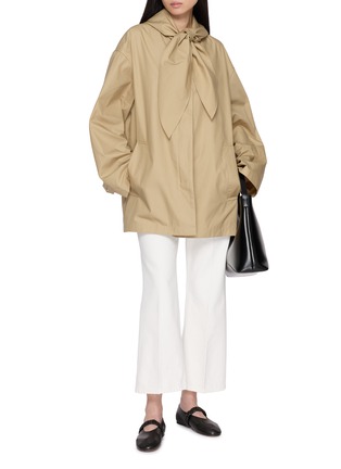 Figure View - Click To Enlarge - TOTEME - Technical Scarf Hooded Jacket