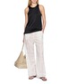 Figure View - Click To Enlarge - TOTEME - Monogram Print Wide Leg Trousers