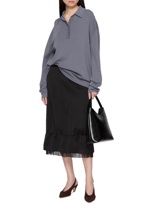 Figure View - Click To Enlarge - TOTEME - Layered Satin Midi Skirt