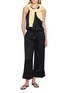Figure View - Click To Enlarge - TOTEME - Satin Drawstring Cropped Trousers