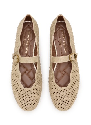 Detail View - Click To Enlarge - KURT GEIGER SHOES - Wavy Mayfair Suede Mary Jane Flats