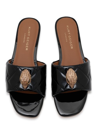 Detail View - Click To Enlarge - KURT GEIGER SHOES - Kensington Patent Leather Slides