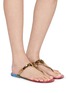 Figure View - Click To Enlarge - KURT GEIGER SHOES - Maddison T-bar Sandals