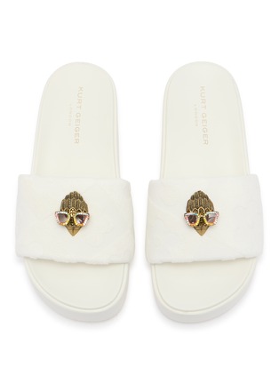 Detail View - Click To Enlarge - KURT GEIGER SHOES - Meena Eagle Platformed Slides