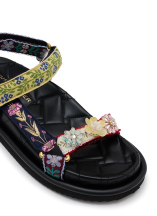 Detail View - Click To Enlarge - KURT GEIGER SHOES - Orson Jacquard Strap Sandals