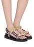 Figure View - Click To Enlarge - KURT GEIGER SHOES - Orson Jacquard Strap Sandals