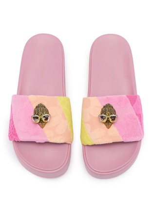 Detail View - Click To Enlarge - KURT GEIGER SHOES - Meena Eagle Platformed Slides