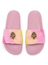 Detail View - Click To Enlarge - KURT GEIGER SHOES - Meena Eagle Platformed Slides
