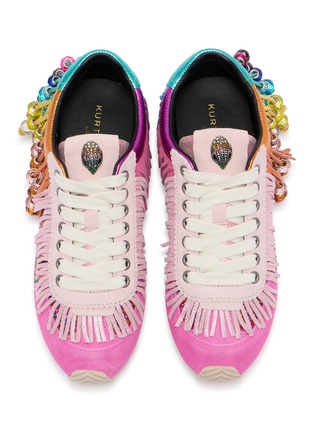 Detail View - Click To Enlarge - KURT GEIGER SHOES - Islington Fringe Suede Women's Sneaker