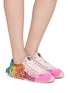 Figure View - Click To Enlarge - KURT GEIGER SHOES - Islington Fringe Suede Women's Sneaker