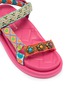 Detail View - Click To Enlarge - KURT GEIGER SHOES - Orson Jacquard Strap Sandals
