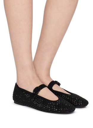 Figure View - Click To Enlarge - KURT GEIGER SHOES - Wavy Mayfair Suede Mary Janes