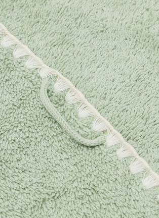 Detail View - Click To Enlarge - MARIAIDA HOME - Cotton Shell Bath Sheet — Mint Green/Cream