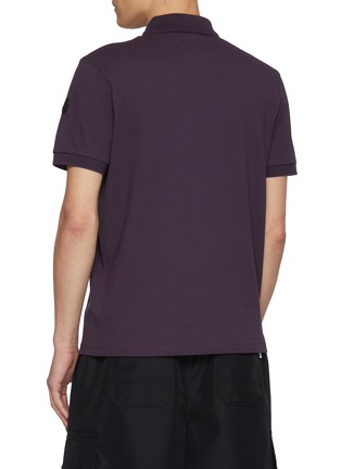 Back View - Click To Enlarge - MONCLER - Logo Cotton Polo Shirt