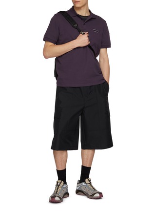 Figure View - Click To Enlarge - MONCLER - Logo Cotton Polo Shirt