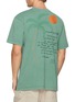 Back View - Click To Enlarge - MAISON LABICHE - Palm Tree Patureau Cotton T-Shirt