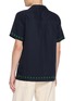 Back View - Click To Enlarge - MAISON LABICHE - Chess Embroidered Open Collar Shirt