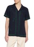 MAISON LABICHE Chess Embroidered Open Collar Shirt