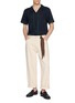 Figure View - Click To Enlarge - MAISON LABICHE - Chess Embroidered Open Collar Shirt