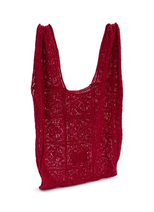 Detail View - Click To Enlarge - Y'S - Combination Cotton Knit Tote Bag