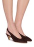 Figure View - Click To Enlarge - EQUIL - Palaia 55 Suede Slingback Pumps