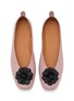 Detail View - Click To Enlarge - EQUIL - Floral Appliqué Leather Glove Flats