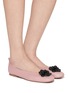 Figure View - Click To Enlarge - EQUIL - Floral Appliqué Leather Glove Flats