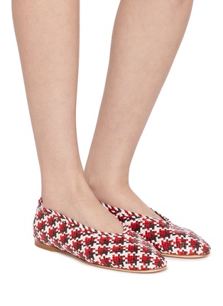 Figure View - Click To Enlarge - EQUIL - Intrecciato Woven Leather Flats