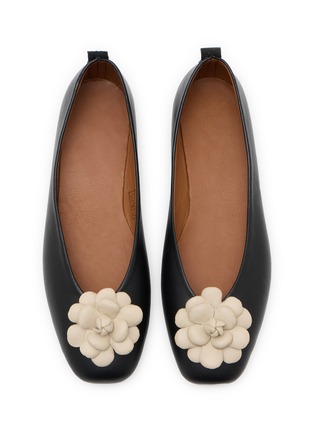 Detail View - Click To Enlarge - EQUIL - Floral Appliqué Leather Glove Flats