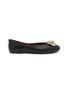 EQUIL Floral Appliqué Leather Glove Flats