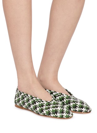 Figure View - Click To Enlarge - EQUIL - Intrecciato Woven Leather Flats