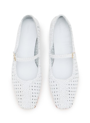 Detail View - Click To Enlarge - EQUIL - Ambra Intrecciato Woven Leather Mary Jane Flats