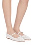 Figure View - Click To Enlarge - EQUIL - Ambra Intrecciato Woven Leather Mary Jane Flats