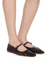 Figure View - Click To Enlarge - EQUIL - Ambra Intrecciato Woven Leather Mary Jane Flats