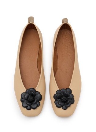 Detail View - Click To Enlarge - EQUIL - Floral Appliqué Leather Glove Flats
