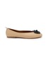 EQUIL Floral Appliqué Leather Glove Flats
