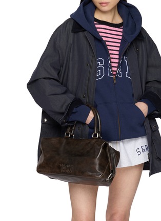 Figure View - Click To Enlarge - MARGESHERWOOD - Dumpling Cracked Leather Tote Bag