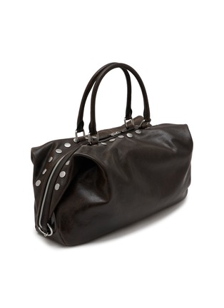 Detail View - Click To Enlarge - MARGESHERWOOD - Dumpling Stud Cracked Leather Handbag