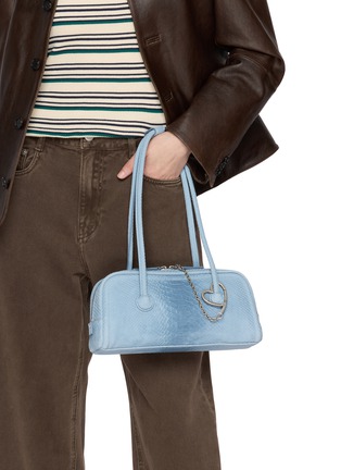 Figure View - Click To Enlarge - MARGESHERWOOD - Soft Boston Python Effect Leather Shoulder Bag