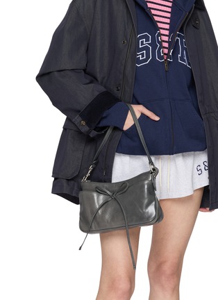 Figure View - Click To Enlarge - MARGESHERWOOD - Ribbon Pochette Leather Handbag