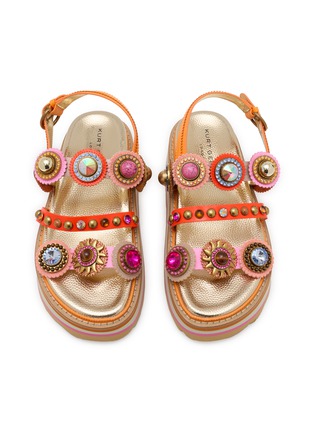 Detail View - Click To Enlarge - KURT GEIGER SHOES - Octavia Slingback Leather Slides